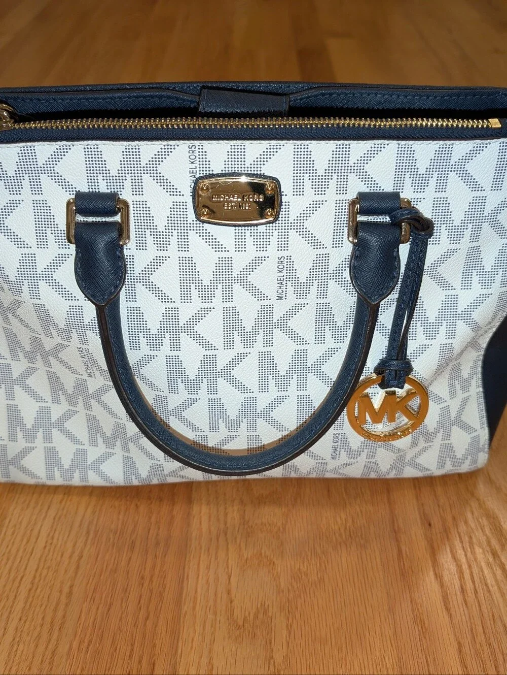 Michael Kors Blue & White Handbag